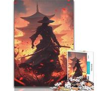 Japanese Ninja Warrior Jigsaw Puzzles for Teenagers,for Educational Game Challenge Toy for Is Ideal As A Gift for The Whole Family (50x75cm)