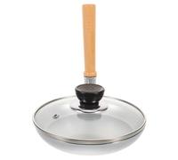 Japanese Nonstick Omelette Pan, Small Rectangular Breakfast Skillet | Silver Aluminum Build, Vertical Wood Handle, Even Cooking and Easy Release, for Omelettes and Soft Eggs