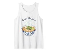 Japanese Noodle Bowl Asian Food Watercolor Tank Top