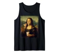 Japanese Noodles Art Teacher Funny Mona Lisa Eating Ramen Tank Top