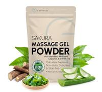 Japanese Nuru Massage Gel Powder 50g - Sakura Edition | Resealable Sachet | Aloe Vera, Seaweed, Liquorice, & Green Tea | Made in Japan | Odorless, Tasteless, Stain-Free | Makes Up to 1.32 Gal of Gel