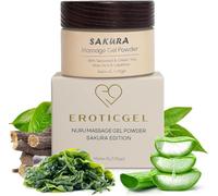 Japanese Nuru Massage Gel Powder Sakura 40g, Aloe, Gift Jar, Makes 4 litres