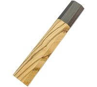 Japanese Octagonal Replacement Wooden Handle, Zebrawood and Ebony Chef Knife Grip for Fruit Utility Sashimi Knife, Comfortable 4.57 in / 116 mm, DIY Handle Blank for Custom Knife Making
