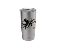 Japanese Octopus Sumi-e Ink Art Graphic Kraken Stainless Steel Insulated Tumbler