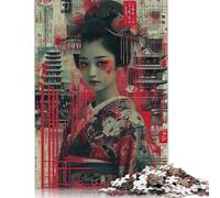 Japanese Oiran VII Jigsaw Puzzles Puzzles for Adults Kids. 1000 Piece Impossible Challenge Toy Educational Games Home Decoration for Adults& Kids Age 14 Years Up 1000pcs (38x26cm)