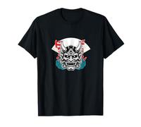 Japanese Oni Mask Bold Demon Art Street Style T-Shirt
