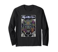 Japanese Oni Mask I'm Not Afraid Kanji Art Ink Long Sleeve T-Shirt