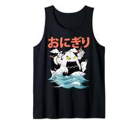 Japanese Onigiri Monster Kaiju Great Kanagawa Wave Japan Tank Top