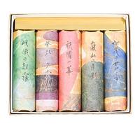 Japanese Organic Incense Stick Gift Set in Box - 5 Types of Incense - Kousaido
