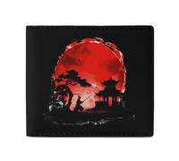 Japanese Oriental Asian Bushidos Billfold Wallet Leather Purse Cute Card Holder Clutch for Business Travel