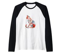 Japanese Origami Cats T for Japan Fans cat Owners Raglan Baseball Tee