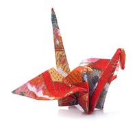 Japanese Origami Cranes - Pre-Folded Pack of 10 in Red Washi Paper - zen minded