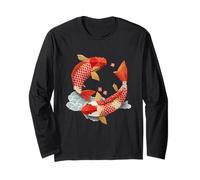 Japanese Origami Koi Asian Fish Art Cherry Blossoms Long Sleeve T-Shirt