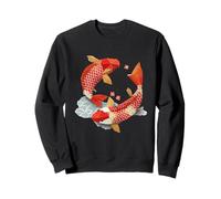 Japanese Origami Koi Asian Fish Art Cherry Blossoms Sweatshirt
