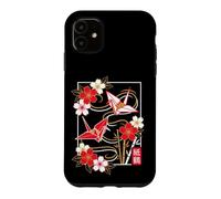 Japanese Origami Swan & Flower Art Case for iPhone 11