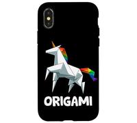 Japanese Origami Unicorn Rainbow Anime Case for iPhone X/XS