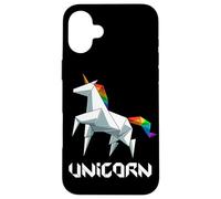 Japanese Origami Unicorn Rainbow Origami Case for iPhone 16 Plus