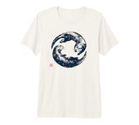 Japanese Otters Zen Circle Ocean Nature Premium T-Shirt
