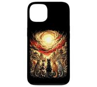 Japanese Pagoda Cats Anime Manga Retro Vintage Aesthetic Case for iPhone 13