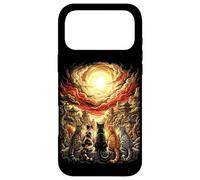 Japanese Pagoda Cats Anime Manga Retro Vintage Aesthetic Case for iPhone 17 Pro Max