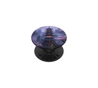 Japanese Pagoda Temple Night Scene PopSockets Adhesive PopGrip