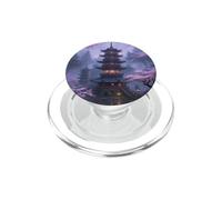 Japanese Pagoda Temple Night Scene PopSockets PopGrip for MagSafe