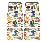 Japanese Painting Mushroom,Car Floor Mats Set of 4,Vehicle Floor Rugs Non-Slip Auto Foot Mats Car Accessories