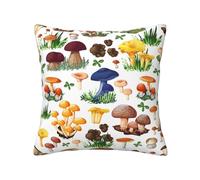 Japanese Painting mushroom Print Practical Throw Pillow Covers Cushion Cases Soft Skin-Friendly Universal Home Decor