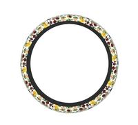 Japanese Painting Mushroom Print Steering Wheel Cover Car Accessory Breathable Insulated Protection Cars Suv Trucks