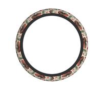 Japanese Painting Mushroom Print Steering Wheel Cover Non-Slip All Seasons Protection Comfortable Cars Accessory