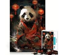 Japanese Panda In Kimono for Adults 1000 Piece Jigsaw Puzzle Mindful Game Quality Print Happy Challenge Unique Gift (50x75cm)