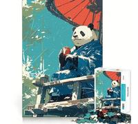 Japanese Panda Kimono 1000 Piece Jigsaw Puzzles for Adults Relax Game Good Thick Fun Hobby Xmas Surprise (50x75cm)