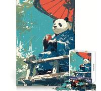 Japanese Panda Kimono 1000 Piece Jigsaw Puzzles for Adults Relax Game Good Thick Fun Hobby Xmas Surprise (50x75cm)