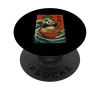 Japanese Panda Ramen UFO Kawaii Manga Noodle Bowl Anime PopSockets Adhesive PopGrip