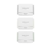 Japanese Paper Soap Sheets for Hand Washing - 300 Sheets - Made in Japan Portable Travel Soap, Dissolvable Mini Soap Sheets for Camping, Hiking, Travel Essentials - GreenTea,BlackCharcoal,WhiteMint