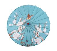 Japanese Parasol Umbrella 32-inch - Traditional Paper Parasol UV Sun Shade Long Handle | Hand-painted Floral Design For Weddings, Cosplay, Garden Decor | Lightweight Frame