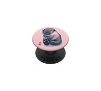 Japanese Peace Otter Illustration with Red Kanji PopSockets Adhesive PopGrip