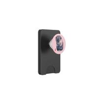 Japanese Peace Otter Illustration with Red Kanji PopSockets PopWallet for MagSafe
