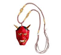 Japanese Pendant For Men | Spooky Face Cover Japanese Cultural Charm | Spooky Ghost Face Cultural Traditional Ornament For Truck Interior Decor