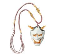 Japanese Pendant For Men - Traditional Japanese Drama Face Cover Charm,Spooky Ghost Face Cultural Traditional Ornament For Truck Interior Decor