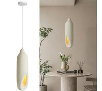 Japanese Pendant Lights - Modern Creative Strip Resin Shade Hanging Lamps, Nordic Retro Farmhouse LED Chaners for Bedroom, Kitchen Island, Living Room, Restaurant