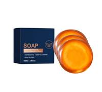 Japanese Persimmon Soap Bar, Organic Persimmon Soap for Old People Smell, with Tea Tree Oil & Green Tea, Deep Purifying and Nourish Whole Body，3