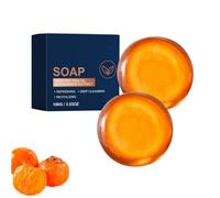 Japanese Persimmon Soap Bar, Organic Persimmon Soap With Botanical Extracts for Old People Smell, Deep Purifying and Nourish Whole Body，2