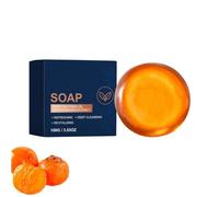 Japanese Persimmon Soap Bar, Organic Persimmon Soap With Botanical Extracts for Old People Smell, Deep Purifying and Nourish Whole Body，1