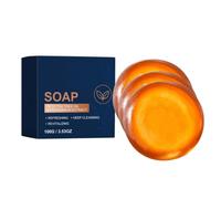 Japanese Persimmon Soap Bar, Persimmon Soap for Old People，3PC | Persimmon Soap, with Tea Tree Oil & Green Tea, Purifying & Odor-Neutralizing-Deodorizing, Nourish Whole Body
