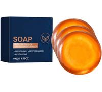Japanese Persimmon Soap Bar, Persimmon Soap for Old People (Orange, 3pcs) | Persimmon Soap, with Tea Tree Oil & Green Tea, Purifying & Odor-Neutralizing-Deodorizing, Nourish Whole Body