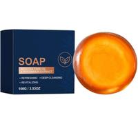 Japanese Persimmon Soap Bar, Persimmon Soap for Old People, with Tea Tree Oil & Green Tea, Purifying & Odor-Neutralizing-Deodorizing, Nourish Whole Body, for All Skin Types (1pcs)