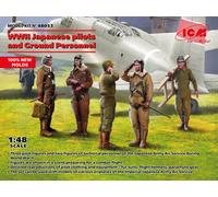 Japanese Pilots and Ground Personnel WWII (100% New Molds) 1:48 Plastic Kit ICM