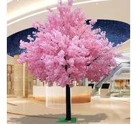 Japanese Pink Cherry Blossoms Trees, Artificial Cherry Blossom Tree, Peach Sakura Flower Tree, Indoor Outdoor Decoration - for Party, Restaurant, Mall & Wedding Décor,200 * 150cm