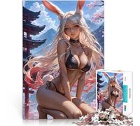 Japanese Playboy Bunny Girlteenagers Puzzles 1000 Piece Jigsaws Hand speed competition Enhance love between couples 38x26cm